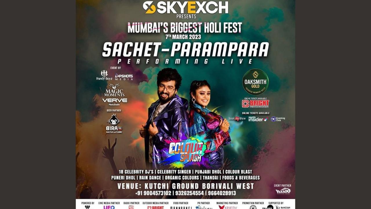 Colour Splash Holi Ft. Sachet-Parampara Live In Mumbai on 7th March