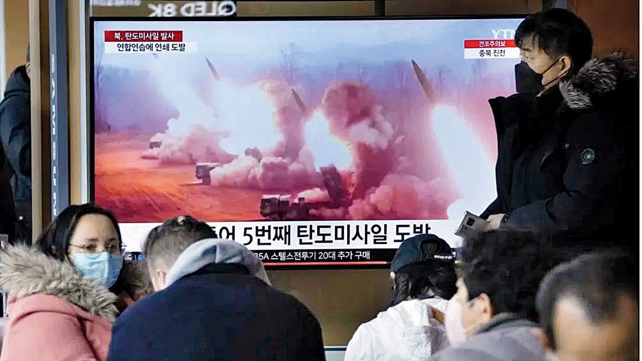 N Korea launches two missiles to sea
