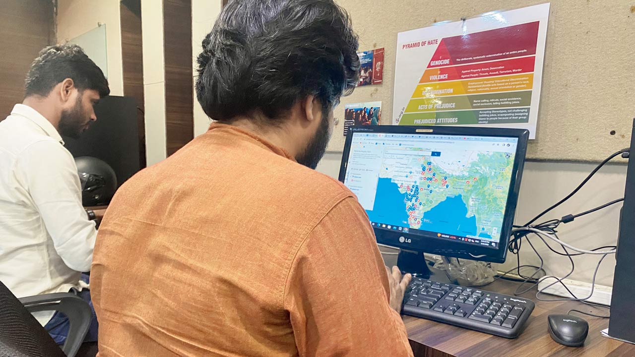 CJP’s Nafrat Ka Naqsha, online since February 2021, has evolved from a prototype Peace Map, a seven-stage conflict management product. It aims to warn, predict and prevent violence across India. Map courtesy/Citizens for Justice and Peace