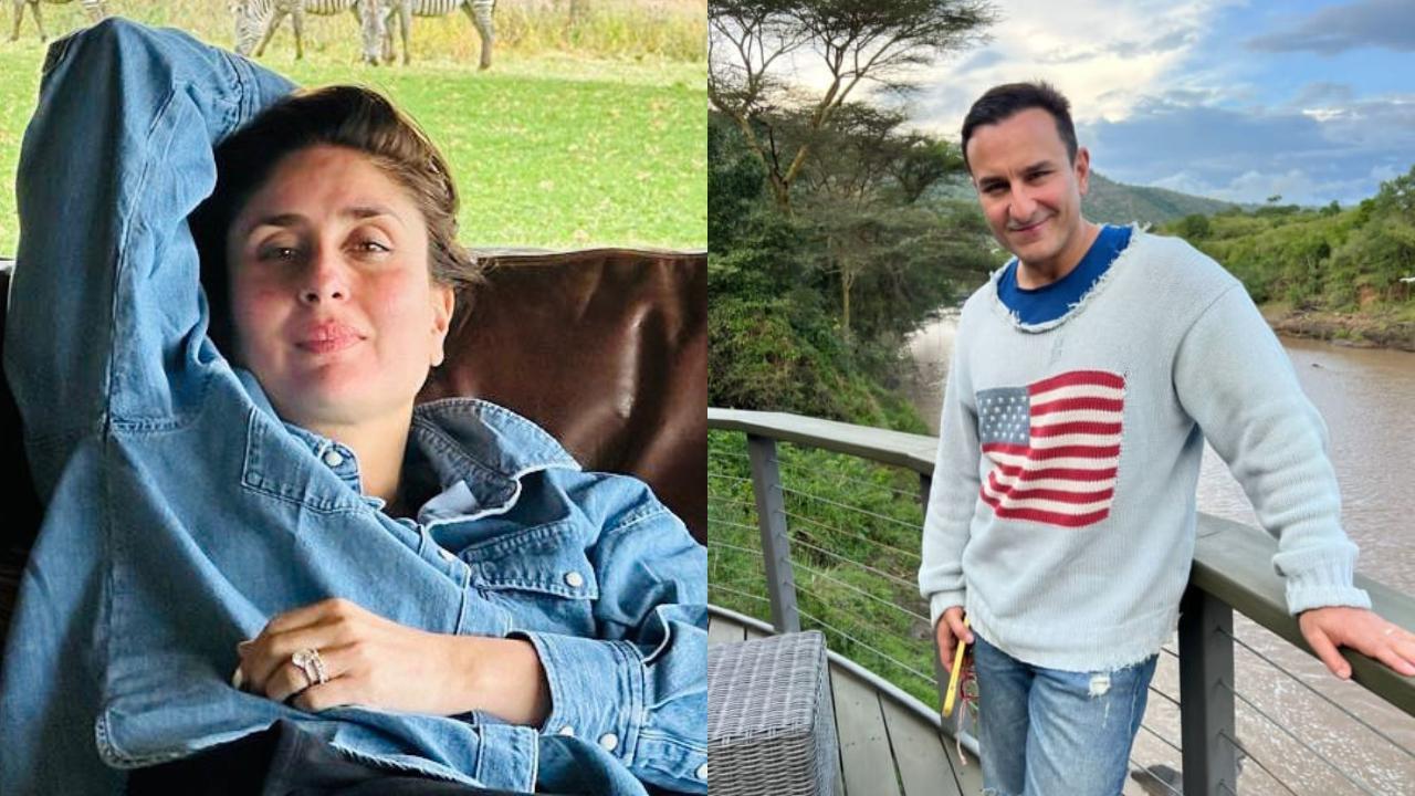 'Recognise him?',asks Kareena Kapoor Khan as she shares a pic of clean-shaven Saif Ali Khan from Africa