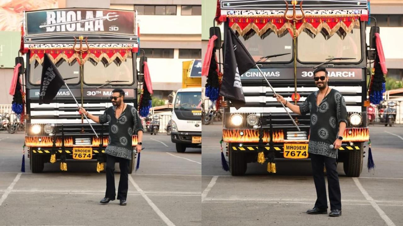 Ajay Devgn flags off the 'Bholaa' yatra from Mumbai today