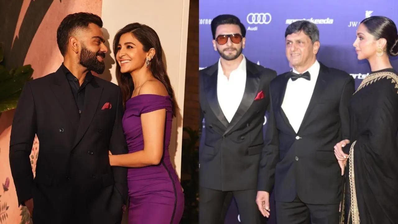 It was a starry night on the red carpet at the fourth edition of the Indian Sports Honours in Mumbai on Thursday. Several Bollywood stars also graced the star-studded event. But it was the couples Anushka Sharma-Virat Kohli and Deepika Padukone-Ranveer Singh who took away the spotlight. View all photos