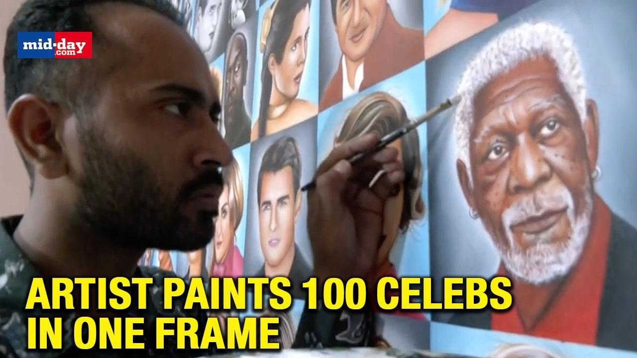 Oscars 2023 : ‘100 Faces Of Hollywood Stars’ Painted By Amritsar Artist