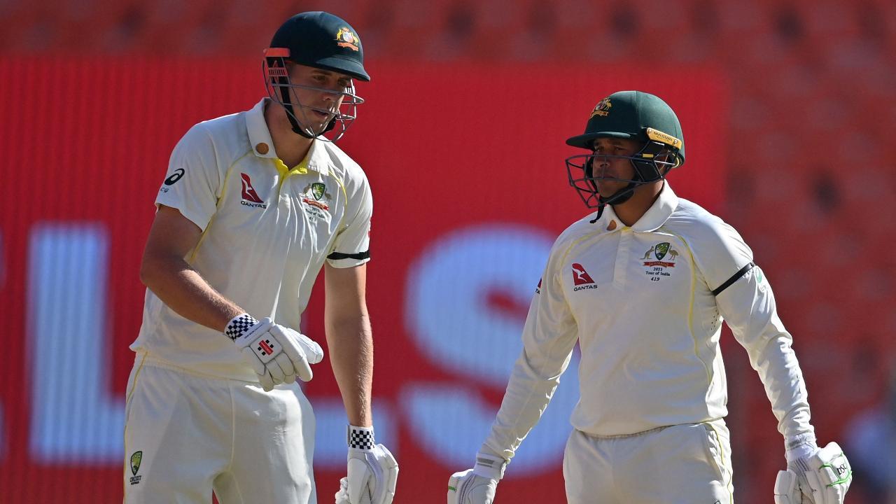 Australia players wear black armbands to pay respect to Pat Cummins's mother