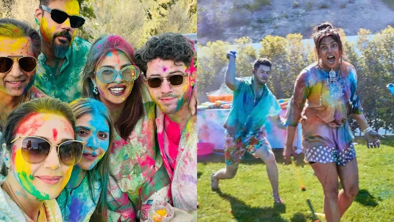 Global icon Priyanka Chopra and her husband Nick Jonas hosted a Holi party at their Los Angeles home. Preity Zinta who also lives in America joined the party along with her husband Gene Goodenough. View All Photos Here