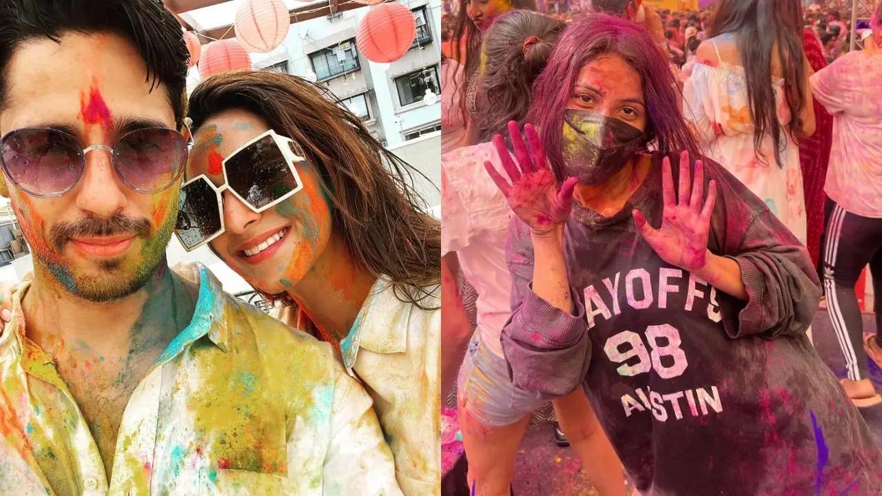 Soaked up in happy colours, today Bollywood is busy celebrating the auspicious festival of Holi with zest and fervour. From getting drenched in colourful waters to bonding with their loved ones over delectable gujiyas and thandai, our B-town celebs are celebrating Holi with all their hearts and how! From Sidharth Malhotra to Shehnaaz Gill, here's a sneak peek into the cheerful and colourful celebrations of some of our fav Bollywood celebs!. View all photos here