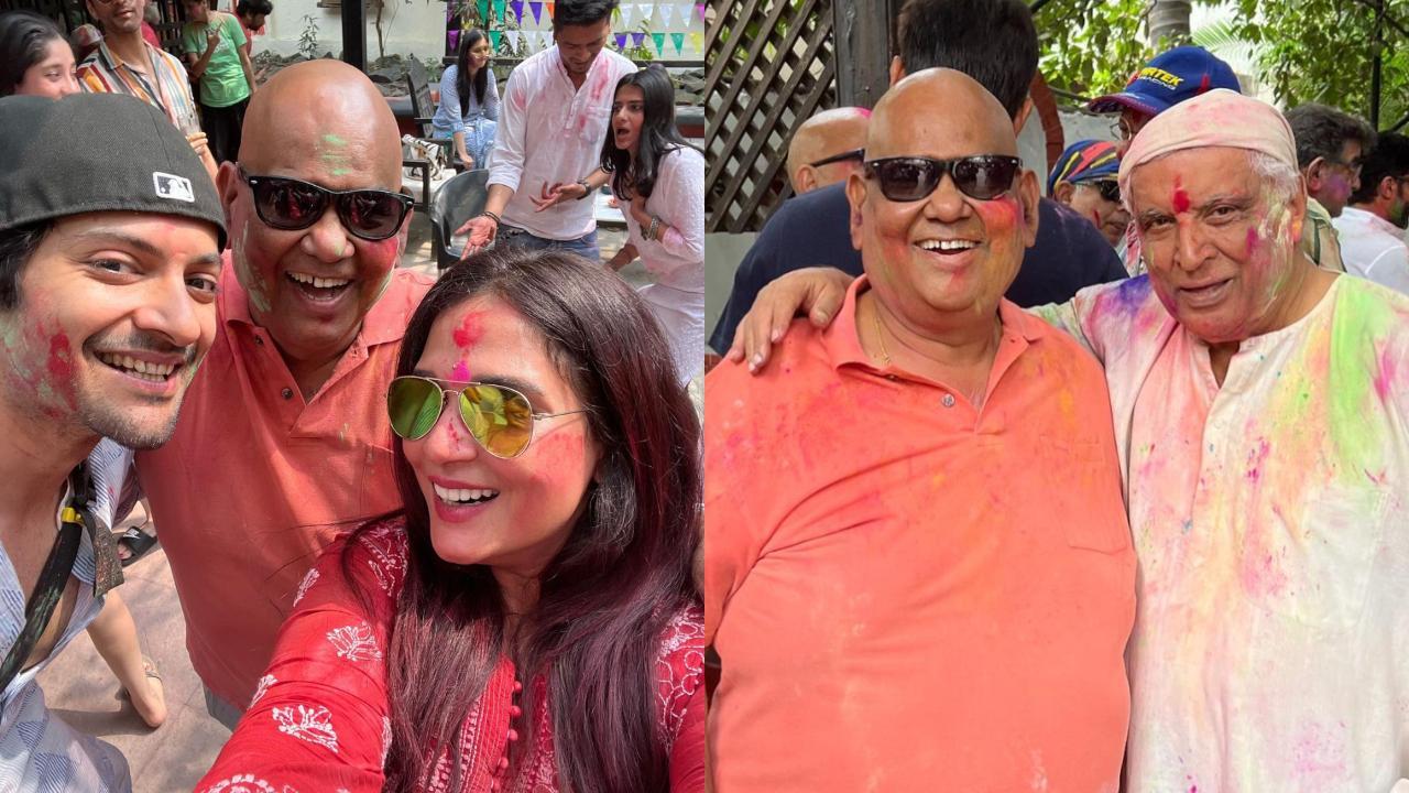 PICS: Satish Kaushik's last public appearance was at a Holi party