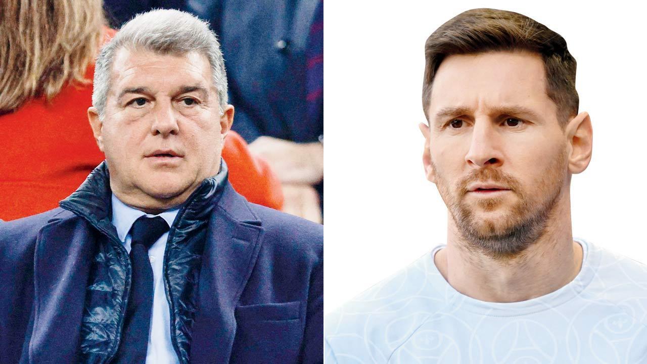 Barcelona president Joan Laporta drops major hint over Lionel Messi's potential return