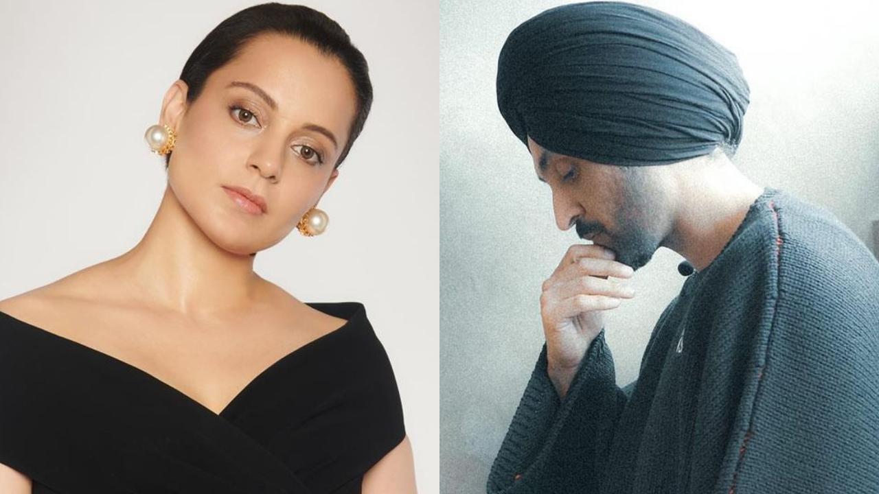 Bollywood actress Kangana Ranaut once again took on Punjabi actor-singer Diljit Dosanjh and cryptically warned him about getting arrested for 'supporting' Khalistanis.
Kangana took to Instagram, where she borrowed a line 'Pols aagai pols' from a trending meme over the crackdown on radical Sikh preacher and Waris Punjab De chief Amritpal Singh by Punjab Police and tagged Diljit Dosanjh. Read full story here