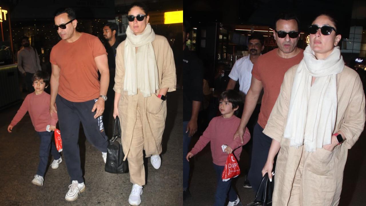Kareena Kapoor Khan, Saif Ali Khan spotted at Mumbai airport (Pics courtesy: Yogen Shah)