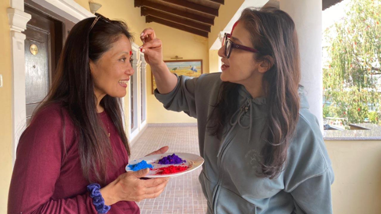 Manisha Koirala celebrates Holi with family and close friends in her hometown Nepal