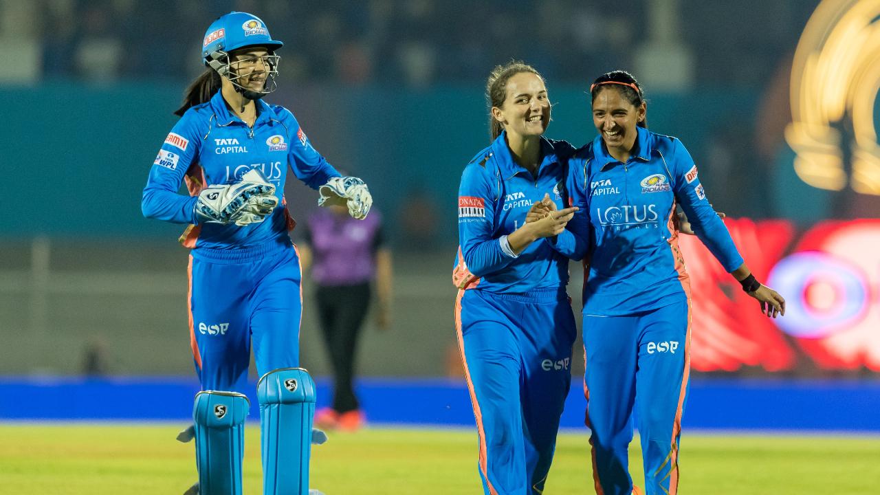 In the second half, Mumbai Indians made a terrific start with Sciver-Brunt striking on the first ball, trapping the in-form Sophie Dunkley, who had struck 65 in her last outing at this venue. Sabbhineni Meghana showed initial promise with some cracking boundaries, but perished for 16 off Hayley Matthews in the sixth over after a brief 21-run stand with Harleen Deol.
 (With PTI inputs)