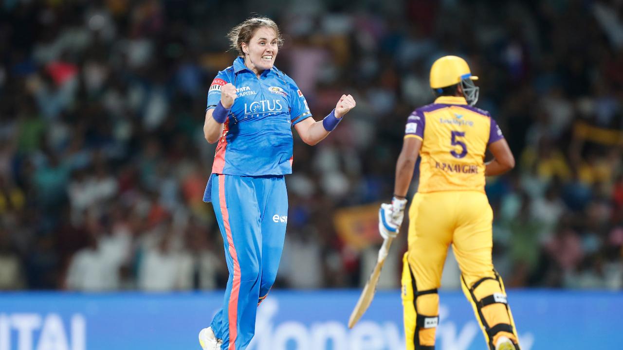While Saika Ishaque (2.4-1-24-2) produced a wicket-maiden second over that included the scalp of Sehrawat, Wong got Healy caught by her counterpart Harmanpreet Kaur at mid-off in the third. Mumbai dealt another severe blow on the UP Warriorz when batting mainstay Tahlia McGrath (7) was run out in the fifth over while trying to steal a single from a packed off-side field.