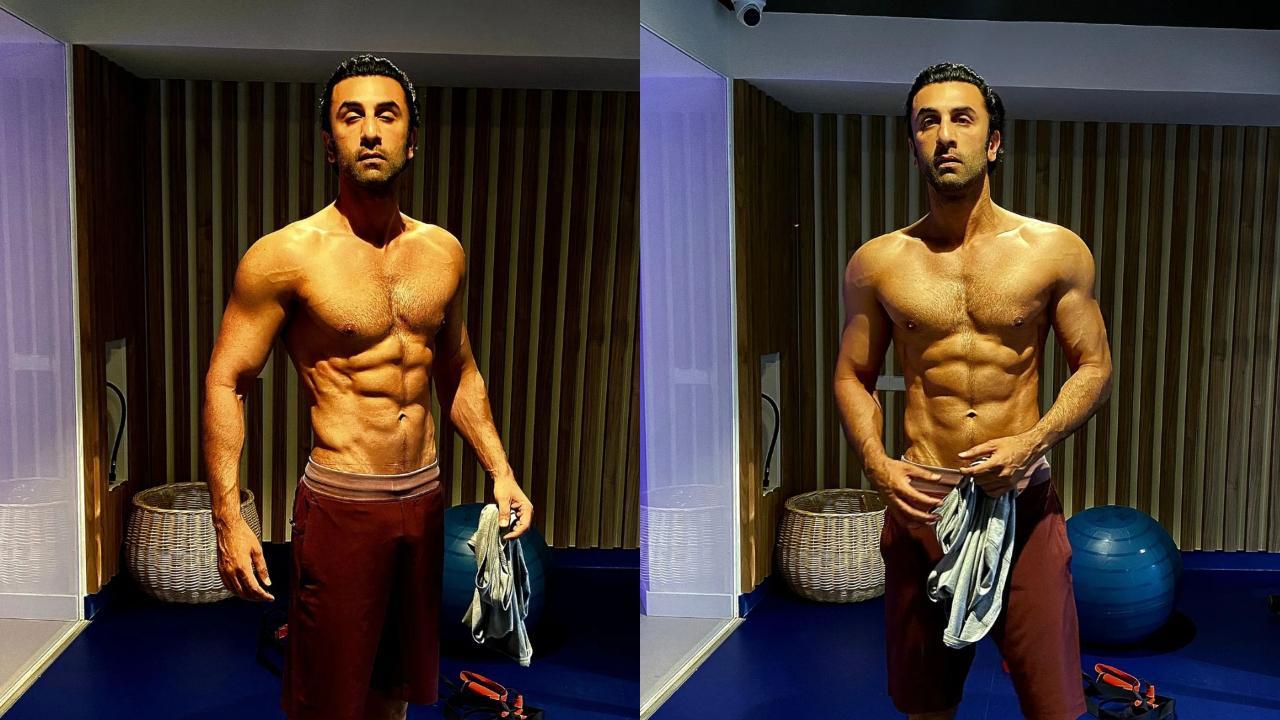 Ranbir Kapoor's trainer puts out his shirtless pictures flaunting washboard abs