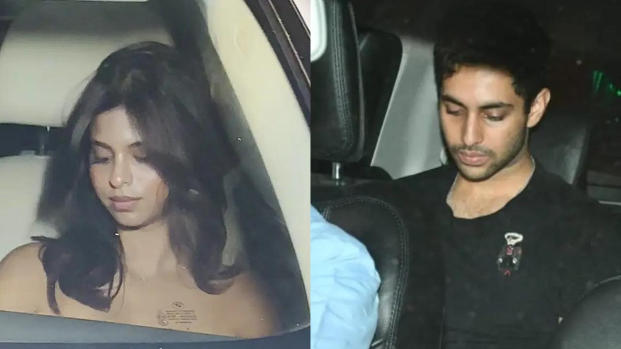 Suhana Khan gets a flying kiss from rumoured boyfriend Agastya Nanda; video goes viral