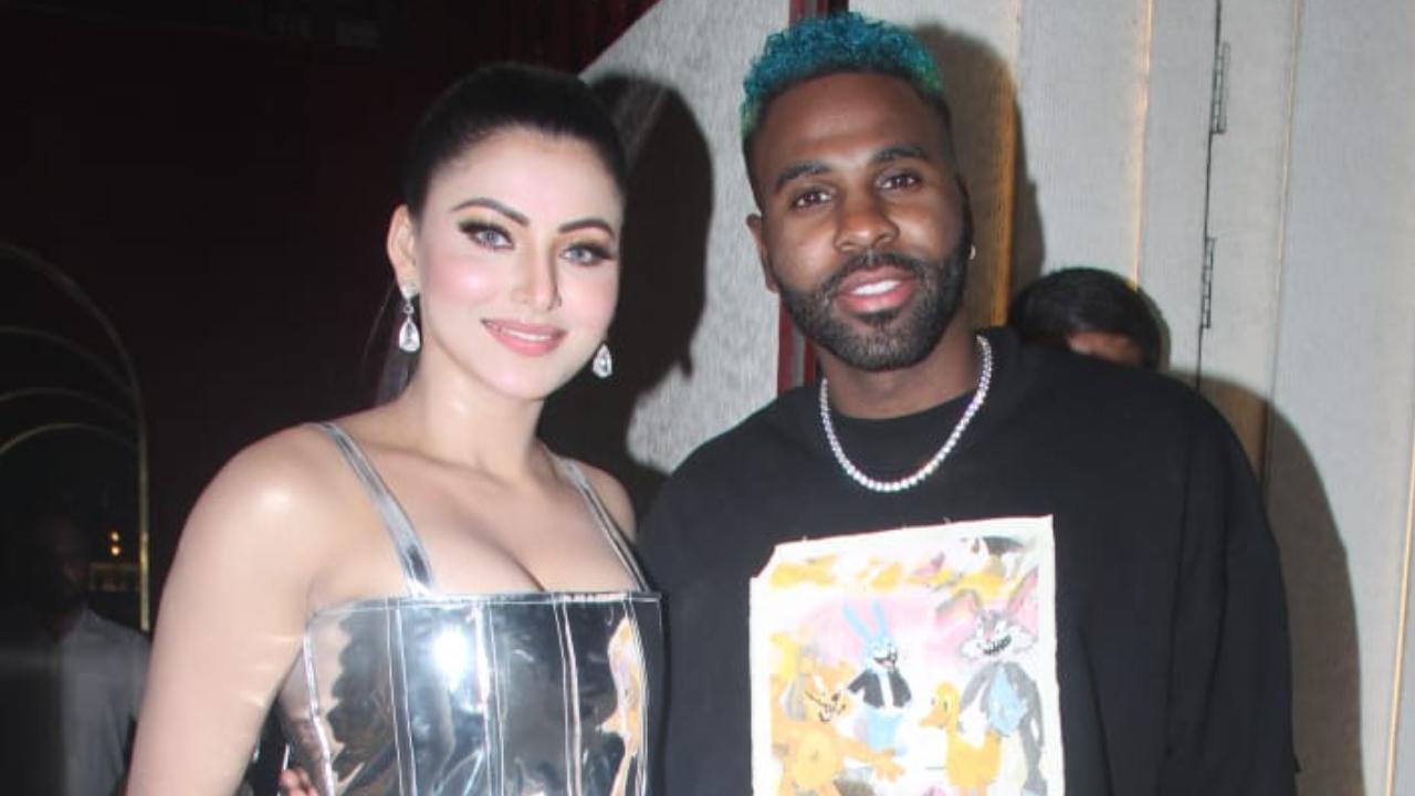 Urvashi Rautela spotted with American singer Jason Derulo in Bandra