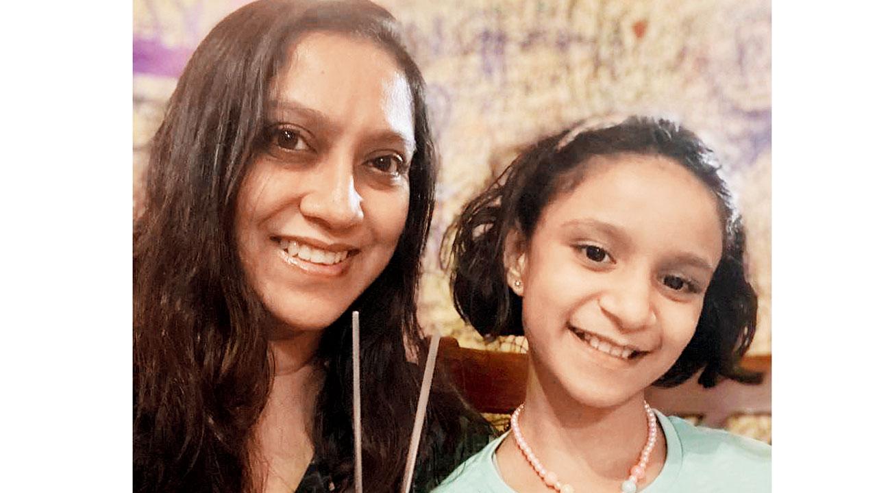 Ananya Bhowmick with her daughter, Nivedita Padmanabhan