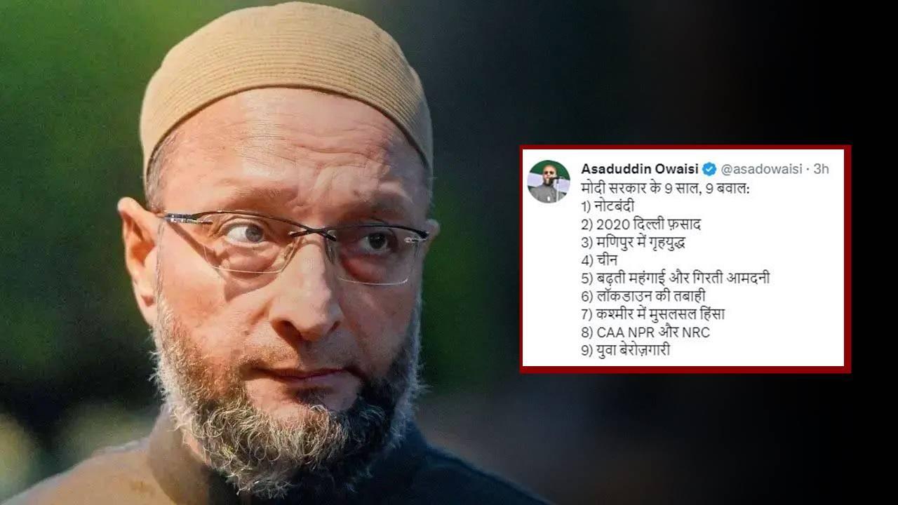 'Civil war in Manipur': Asaduddin Owaisi outlines eight issues as Modi govt completes nine years