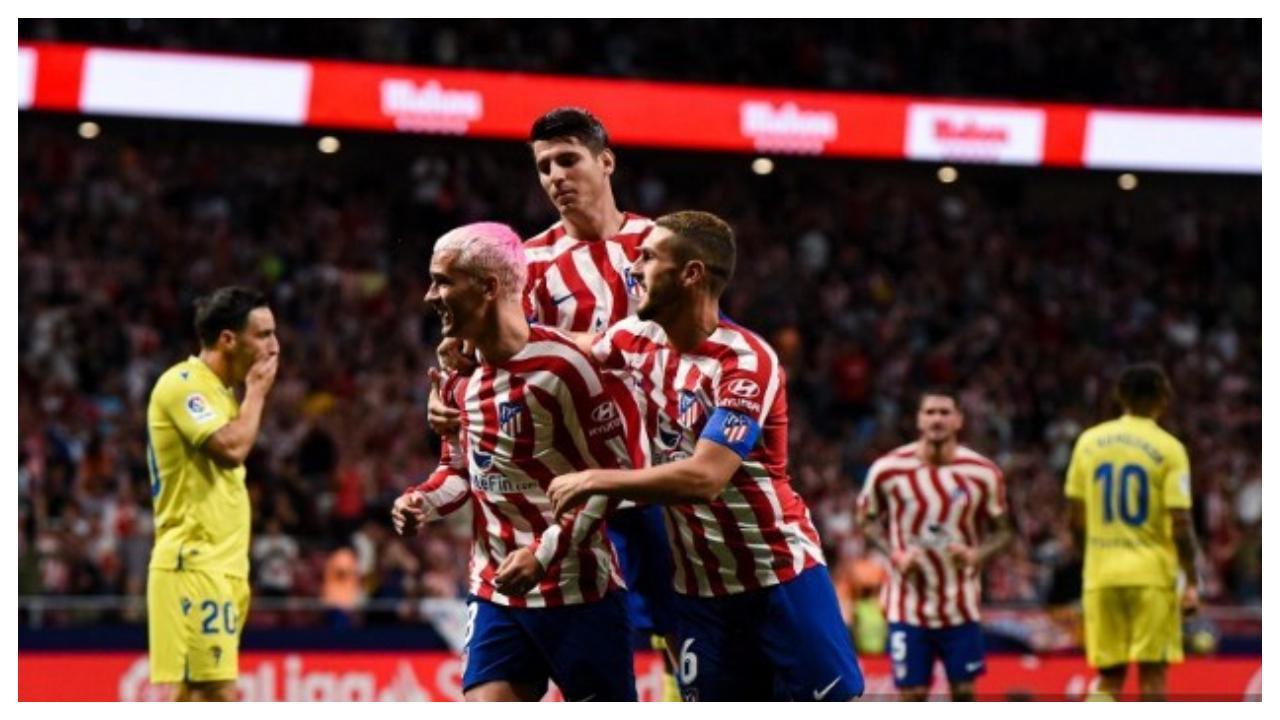Atletico routs Cadiz 5-1, overtakes Madrid for 2nd place