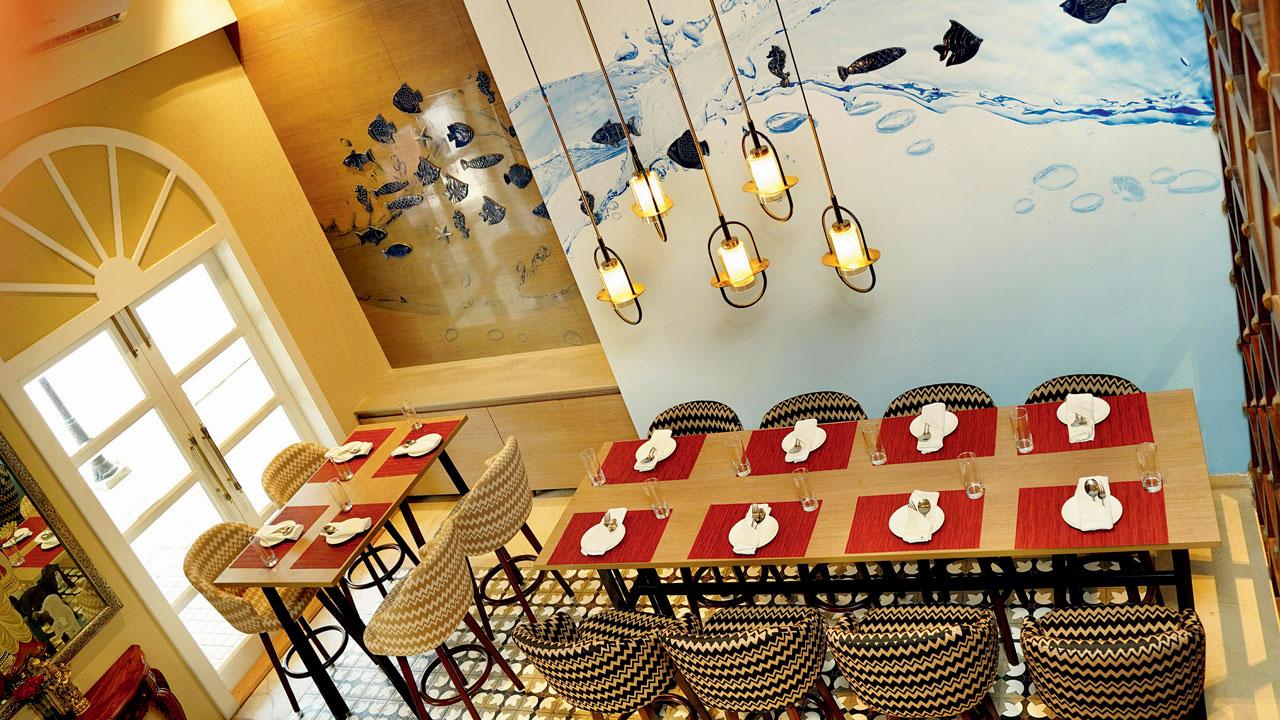 The restaurant is spread across two floors and seats 114 guests