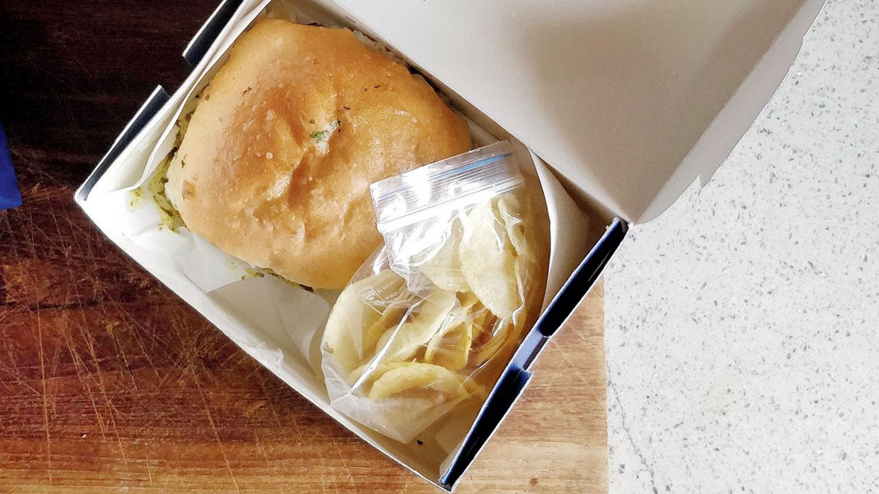 The food comes packed in a box where the chips are sealed separately