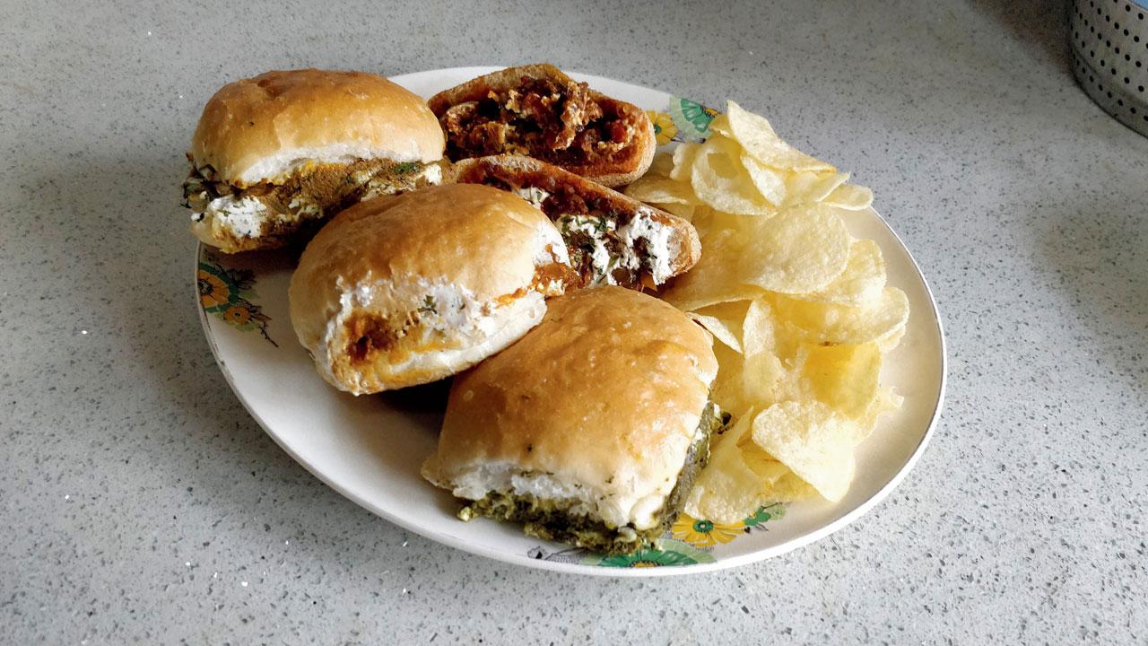 Chorizo poie, Chettinad, Kolhapuri and cafreal paos with house potato chips