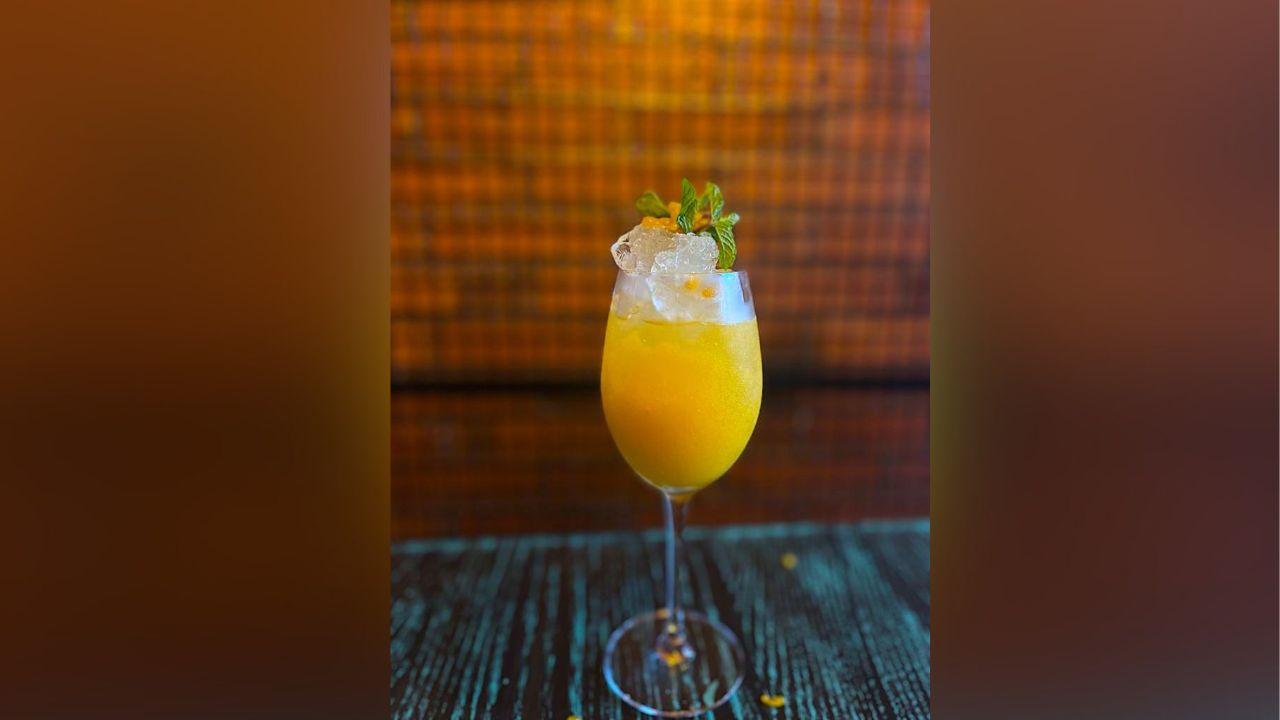 The Comango by chef Yashasvi Modi at The Burrow in BKC uses the goodness of coconuts and mangoes to make this slush-like mocktail. Make it with fresh Alphonso mango pulp, ginger and honey syrup, fresh coconut water and garnish with mango caviar. Photo Courtesy: The Burrow