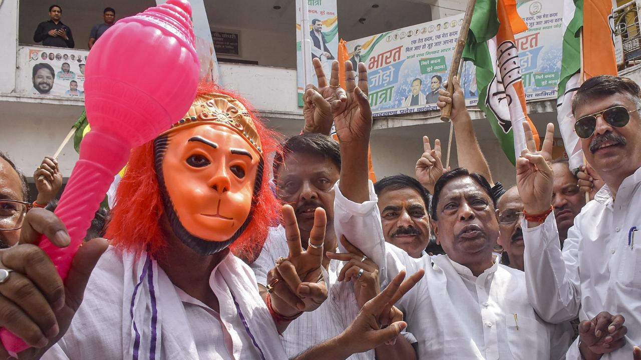 Shiv Sena (UBT) leader Sanjay Raut on Saturday termed BJP's loss in Karnataka elections as the defeat of PM Narendra Modi and Home Minister Amit Shah. He told reporters that 'Bajrang Bali's mace has fallen on the BJP'