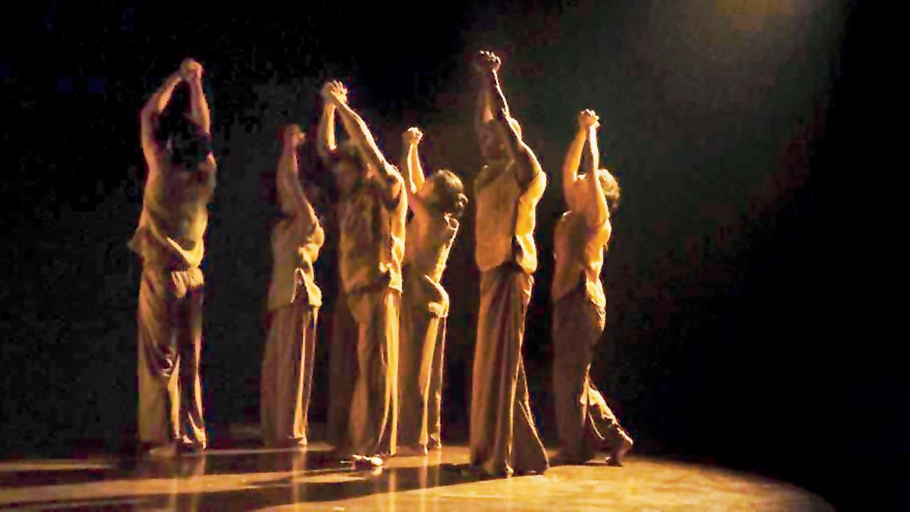 A couple of moments from the production’s rehearsals at the Mahalaxmi space