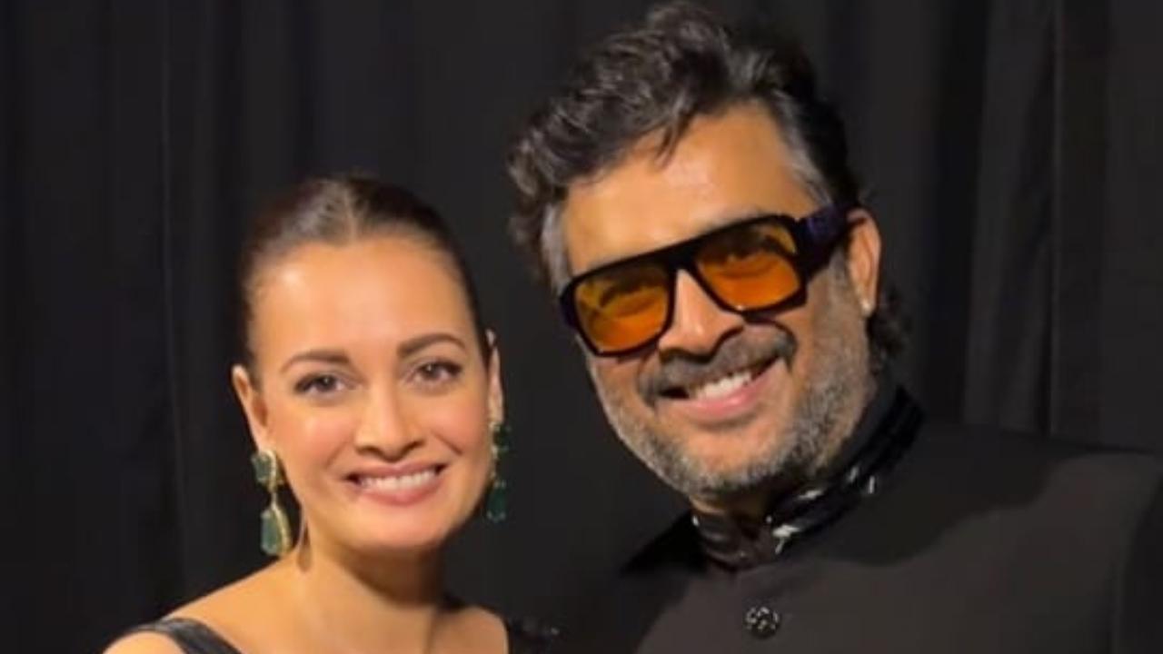 Dia Mirza poses with R Madhavan at IIFA, fans react