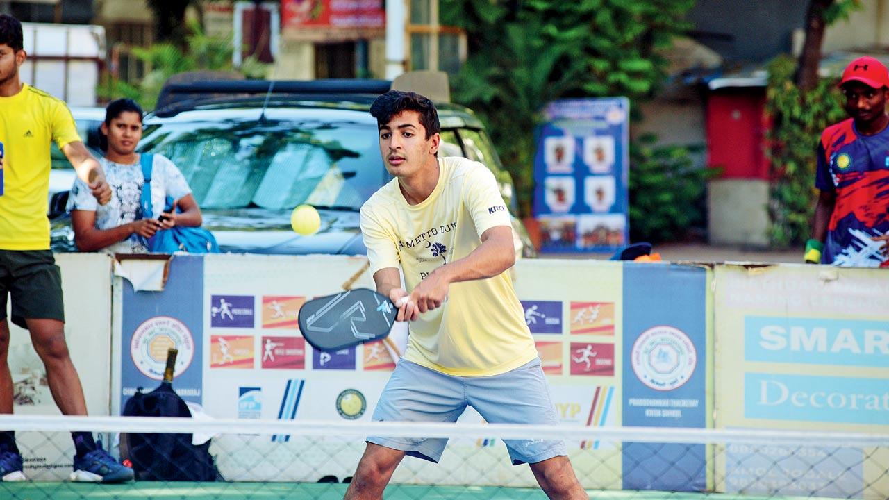 Yuvi Ruia plays pickleball at Prabodhankar Thackeray Krida Sankul in Vile Parle