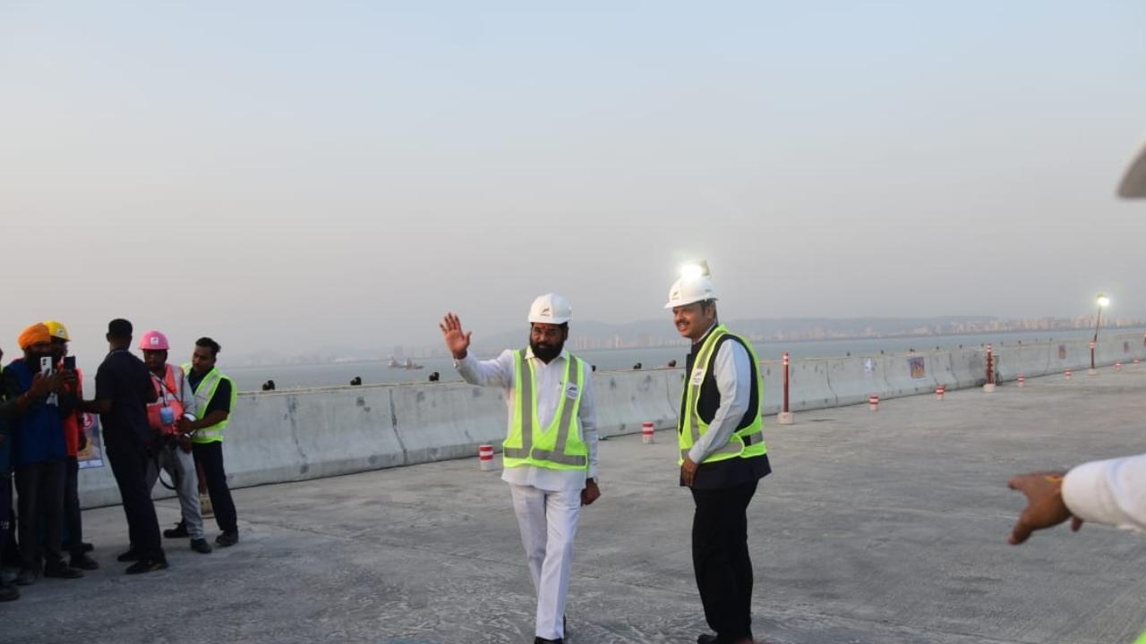Mumbai Trans-Harbour Link project to be completed by November; CM Shinde, Fadnavis reviews work