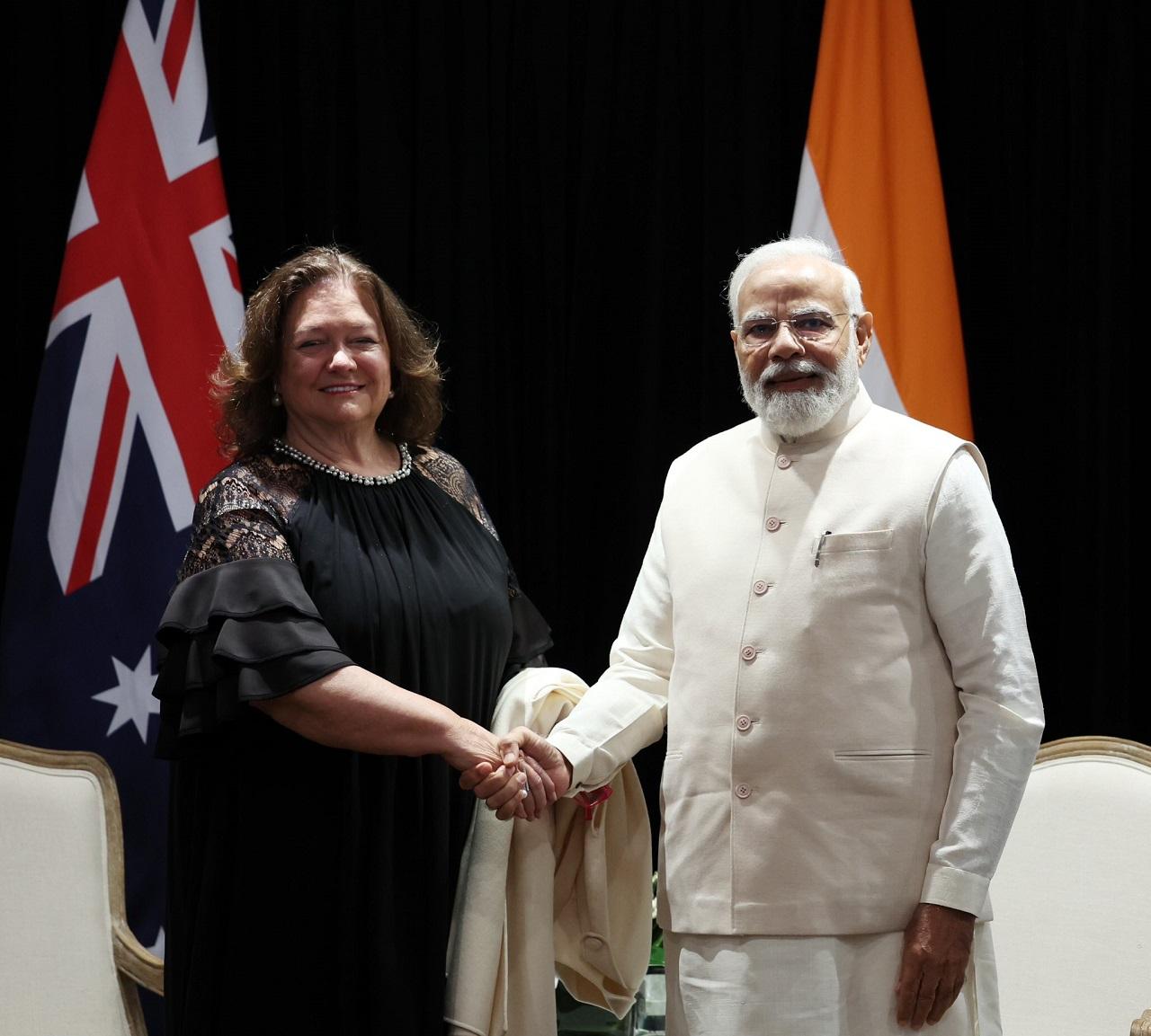 PM Modi held bilateral meetings with Hancock Prospecting Executive Chairman Gina Rinehart, Fortescue Future Industry Executive Chairman Andrew Forrest, and AustraliaSuper CEO Paul Schroder
