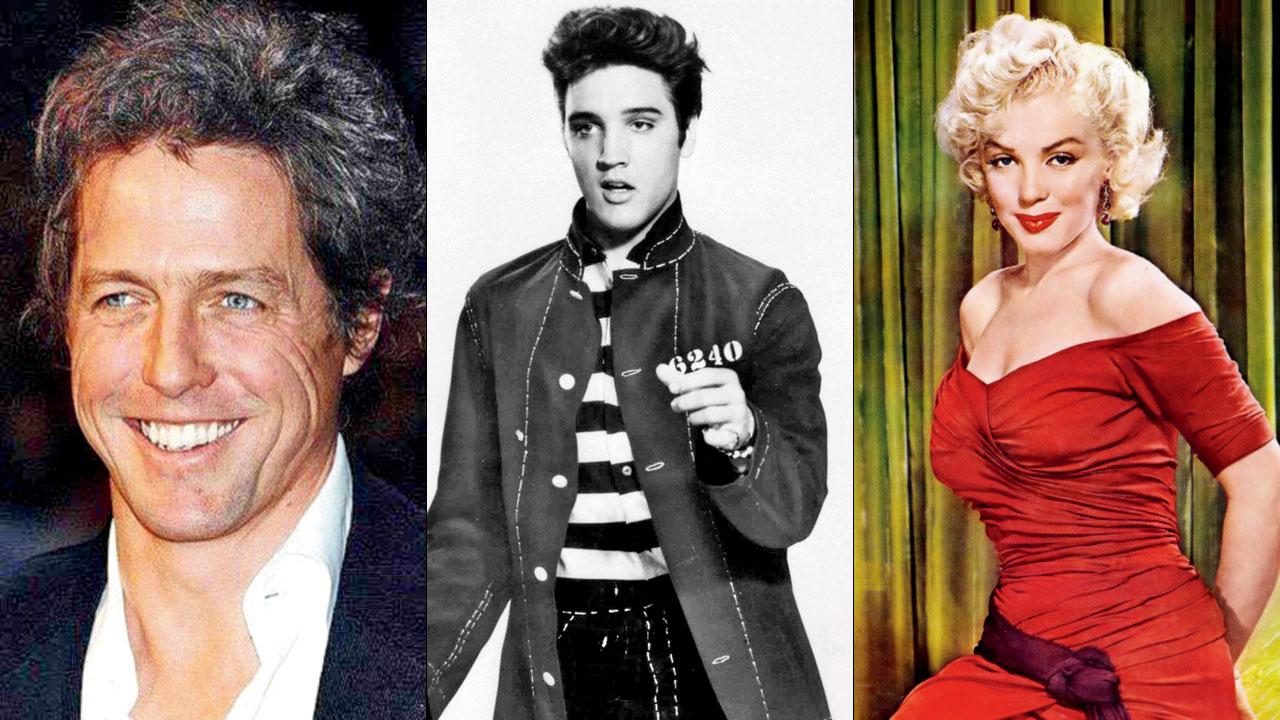 Hugh Grant, Elvis Presley and Marilyn Monroe