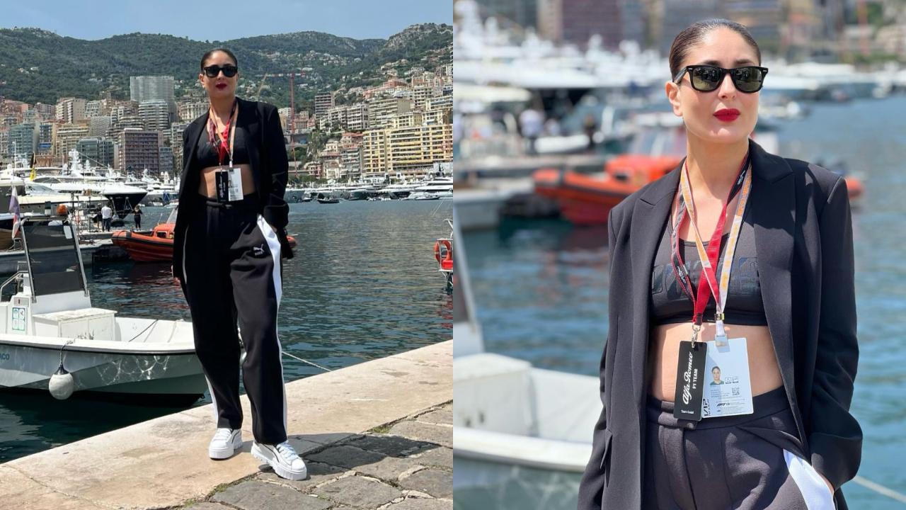 Kareena Kapoor Khan stuns in an all-black outfit in Monaco