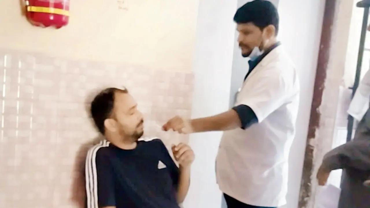 A pre-admission Covid test is carried out on Faizan at the hospital’s pathology lab on May 2 (in Pic)
Recently, a patient was beaten to death by the staff, following which a police complaint was filed by his kin. mid-day, while trying to uncover details about the case, stumbled upon far more sinister goings-on at the institution