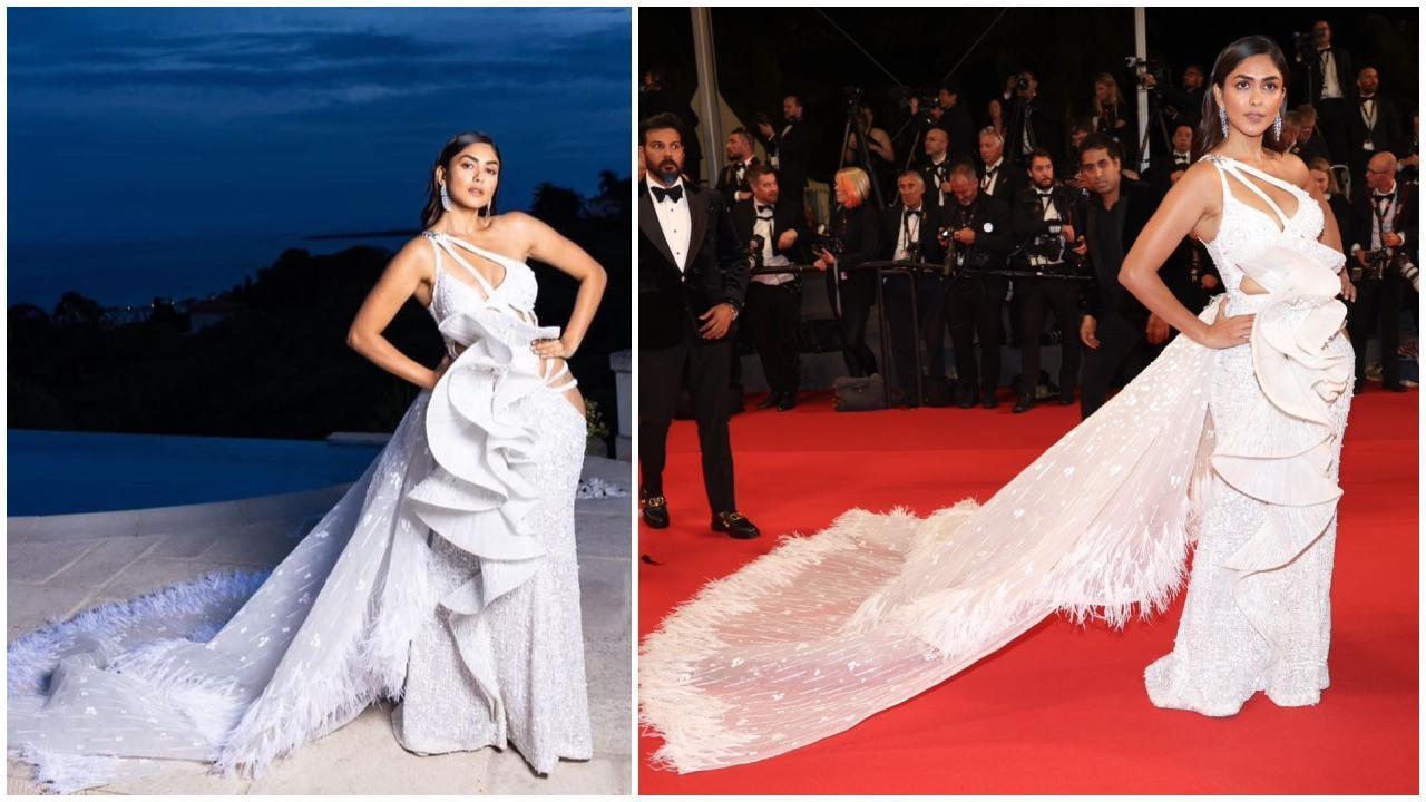 Cannes 2023: Mrunal Thakur adds oomph factor with strategically placed cut-outs in her final red carpet look