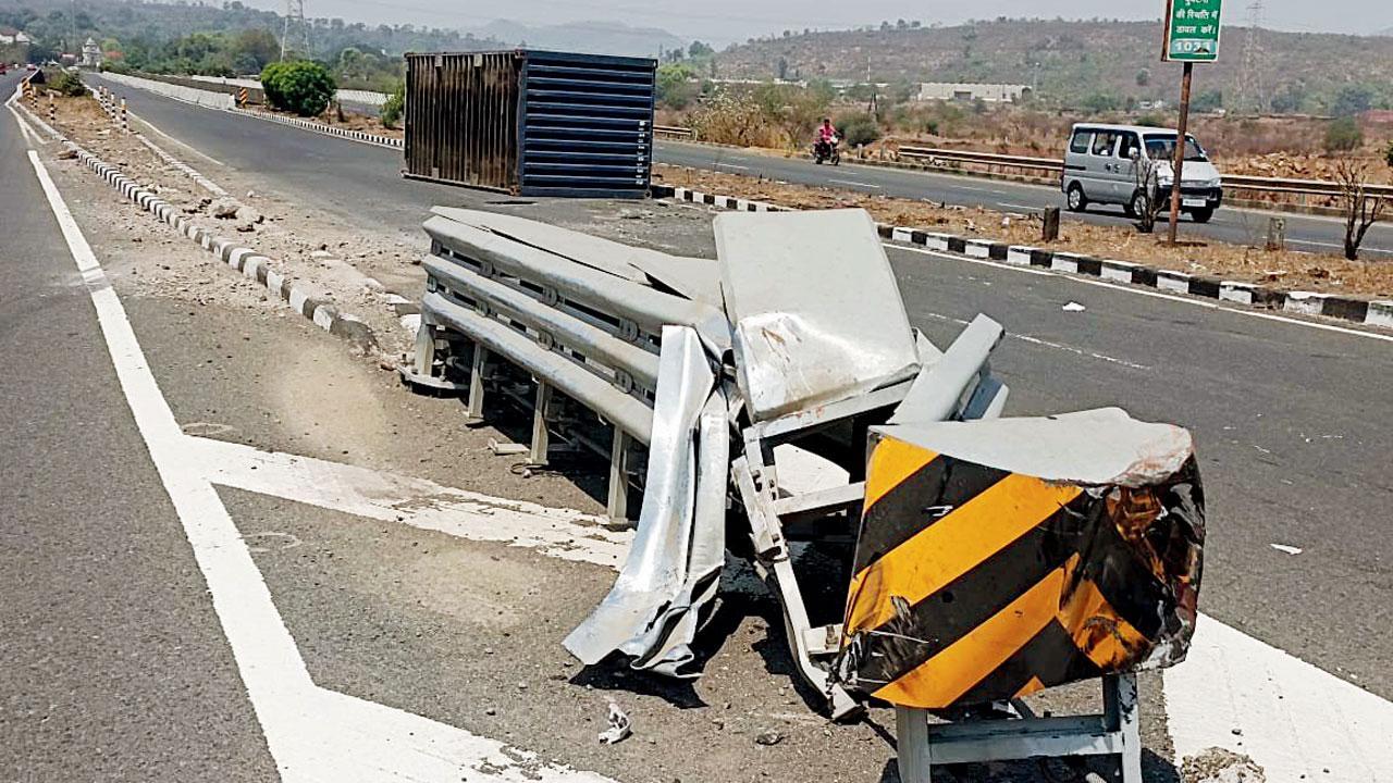 Mid-Day impact: NHAI officials change damaged attenuator in 24 hours