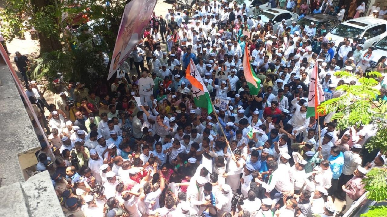 In Photos: NCP workers celebrate outside party office in Mumbai