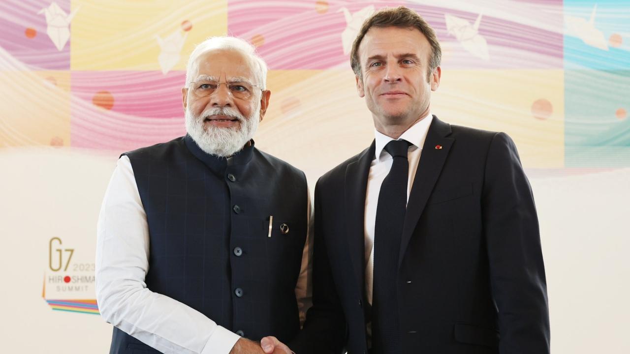 Prime Minister Narendra Modi on Saturday held a productive bilateral meeting with French President Emmanuel Macron and discussed a broad range of issues including cooperation in trade and economic spheres, co-production and manufacturing in the defence sector and civil nuclear cooperation