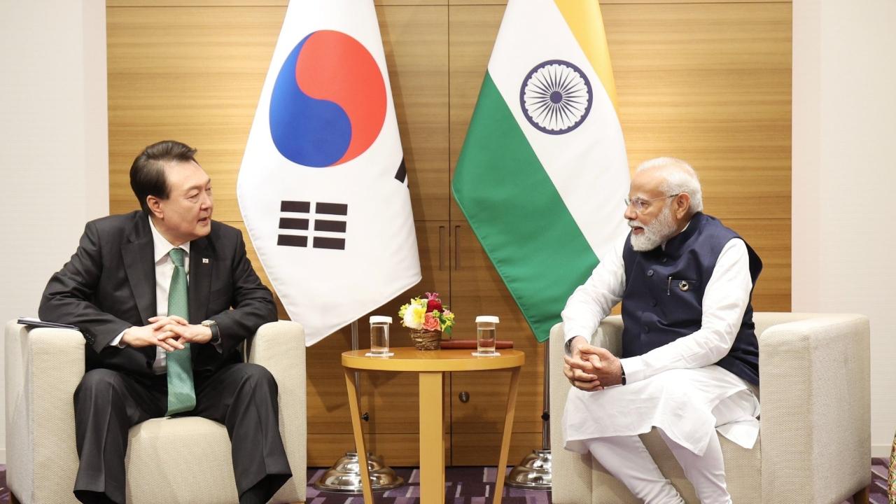 PM Modi had a productive meeting with Korean president Yoon Suk Yeol. India and the Republic of Korea share a warm friendship and deep rooted cultural linkages. The talks focused on ways to further cement this friendship in key developmental sectors, the PMO said in a statement on Twitter