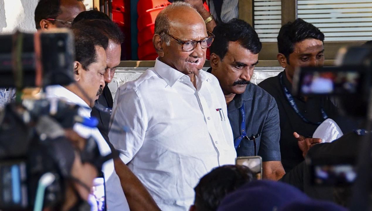 Day after deciding to continue as NCP chief, Sharad Pawar reaches Baramati