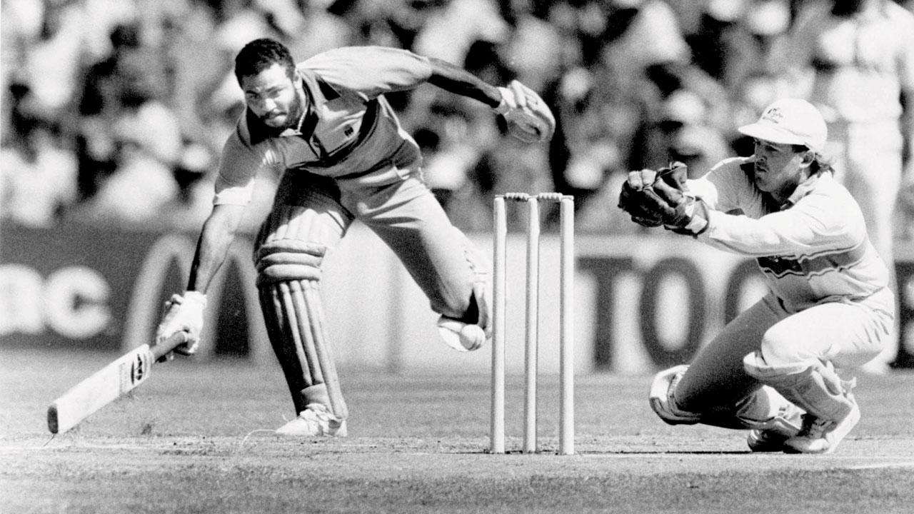 West Indies batsman Thelston Payne makes his ground in time during a World Series Cup game against Australia at the Sydney Cricket Ground  on February 6, 1987. PIC/GETTY IMAGES