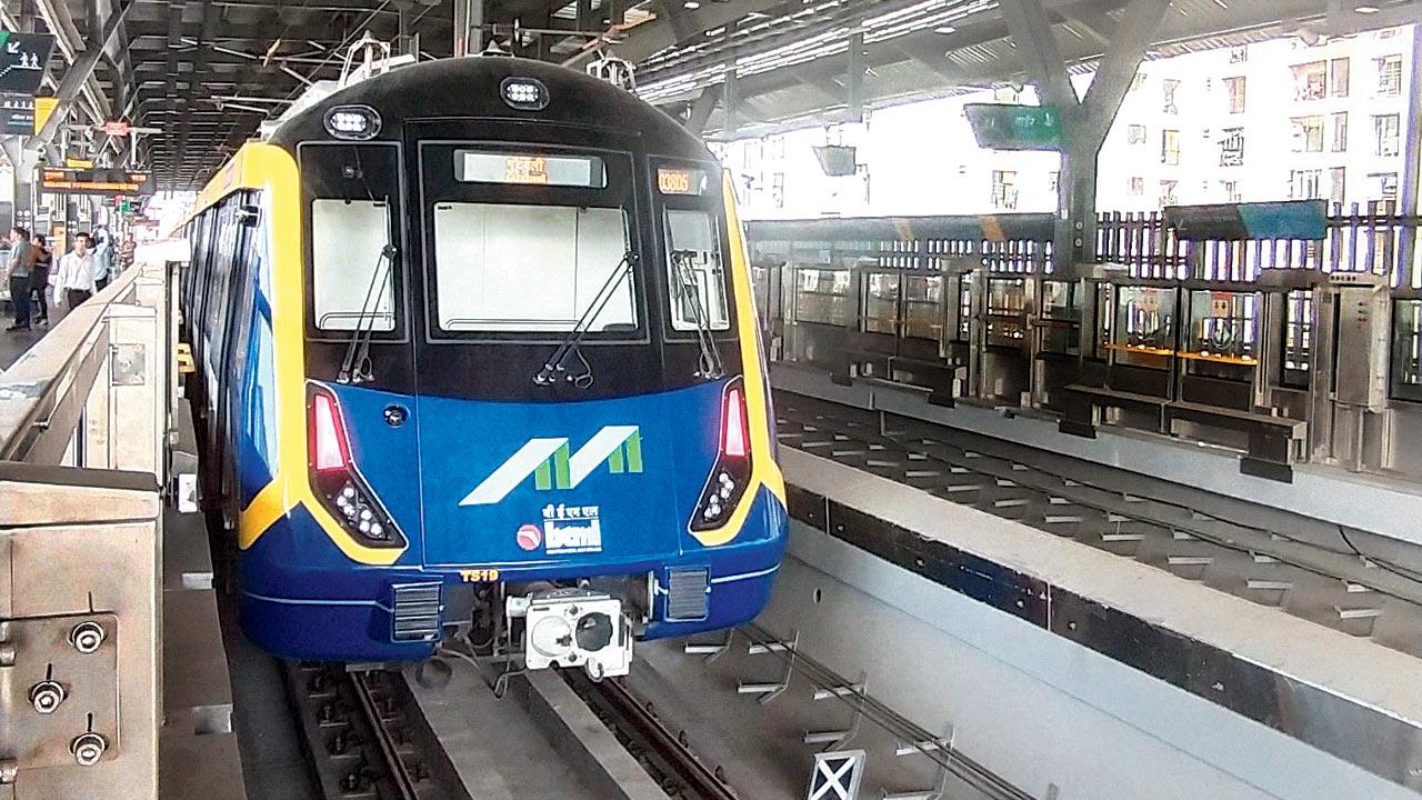 Rakes such as these will ply on the Mumbai Metro Gold Line 8