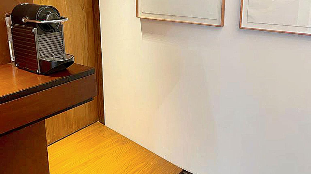The ramp that leads to the washroom