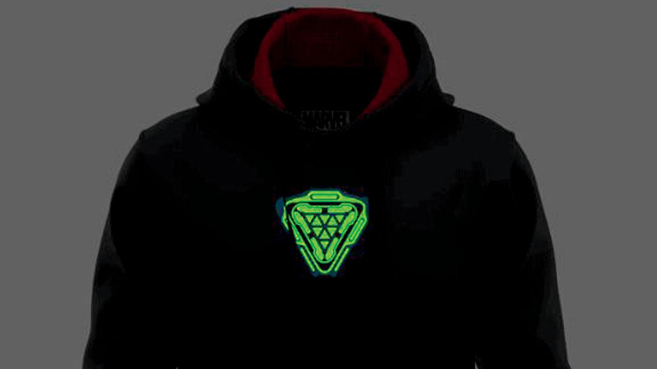 Glow in the dark arc reactor hoodie. Pic courtesy/Redwolf