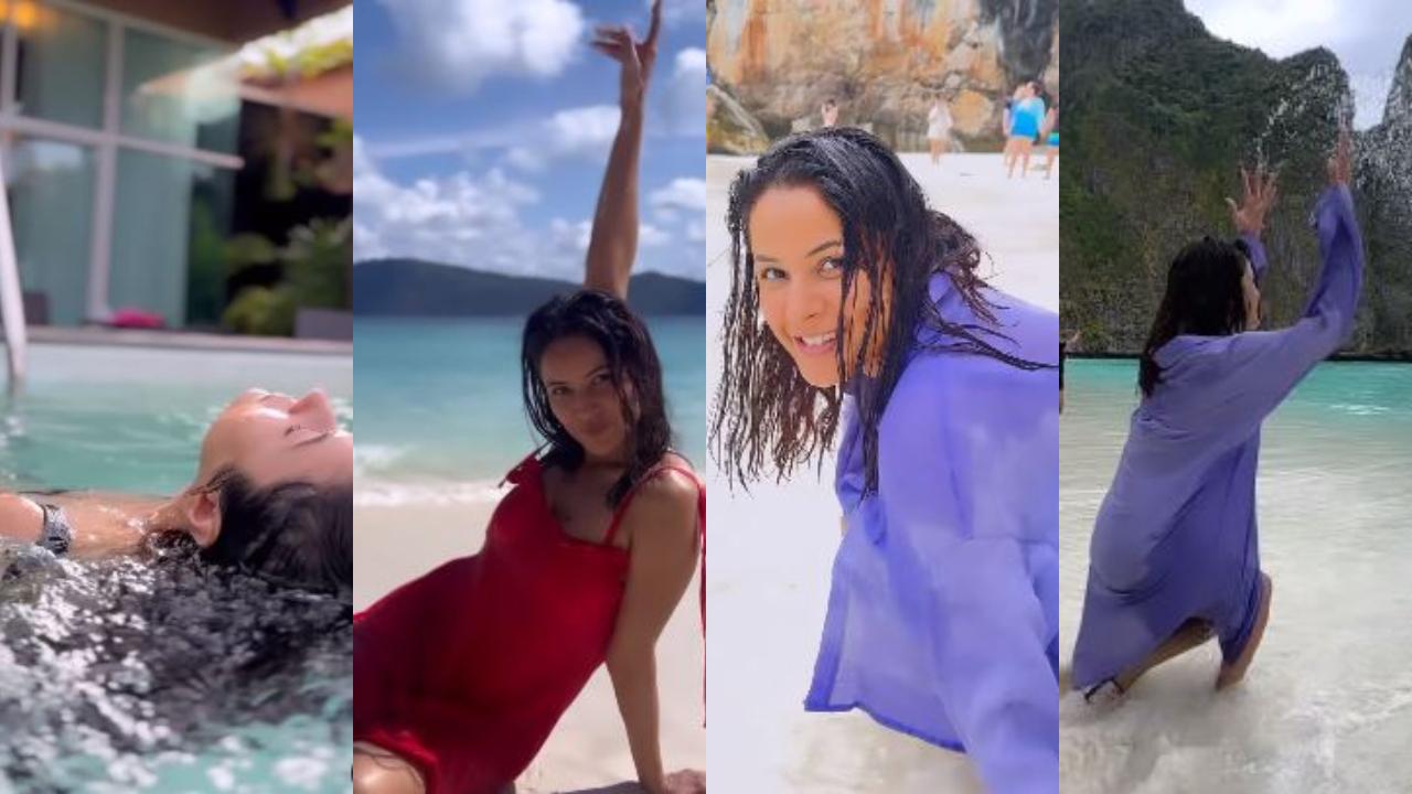 Shehnaaz also posted a video that included various joyful instances from her tour. In the clip, she could be observed frolicking in the water and jogging on the seashore, dressed in a lengthy blue shirt dress.