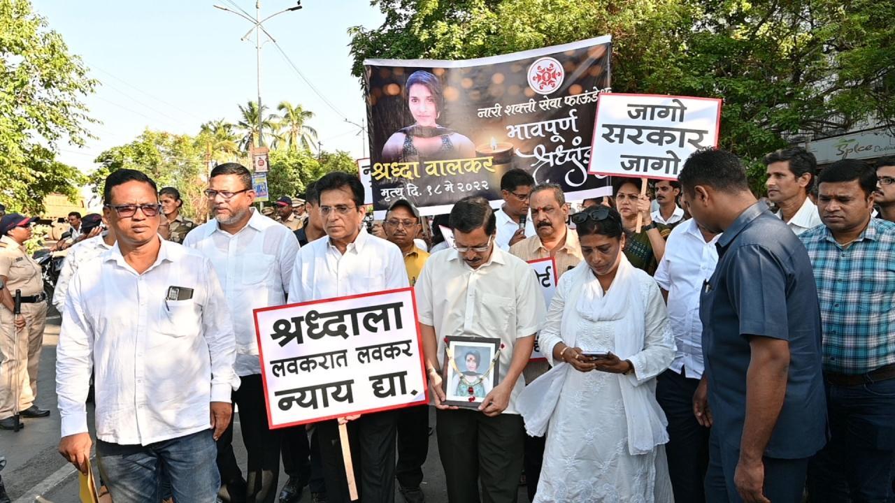 IN PICS: Peaceful march held in Vasai to seek speedy justice for Shraddha Walkar