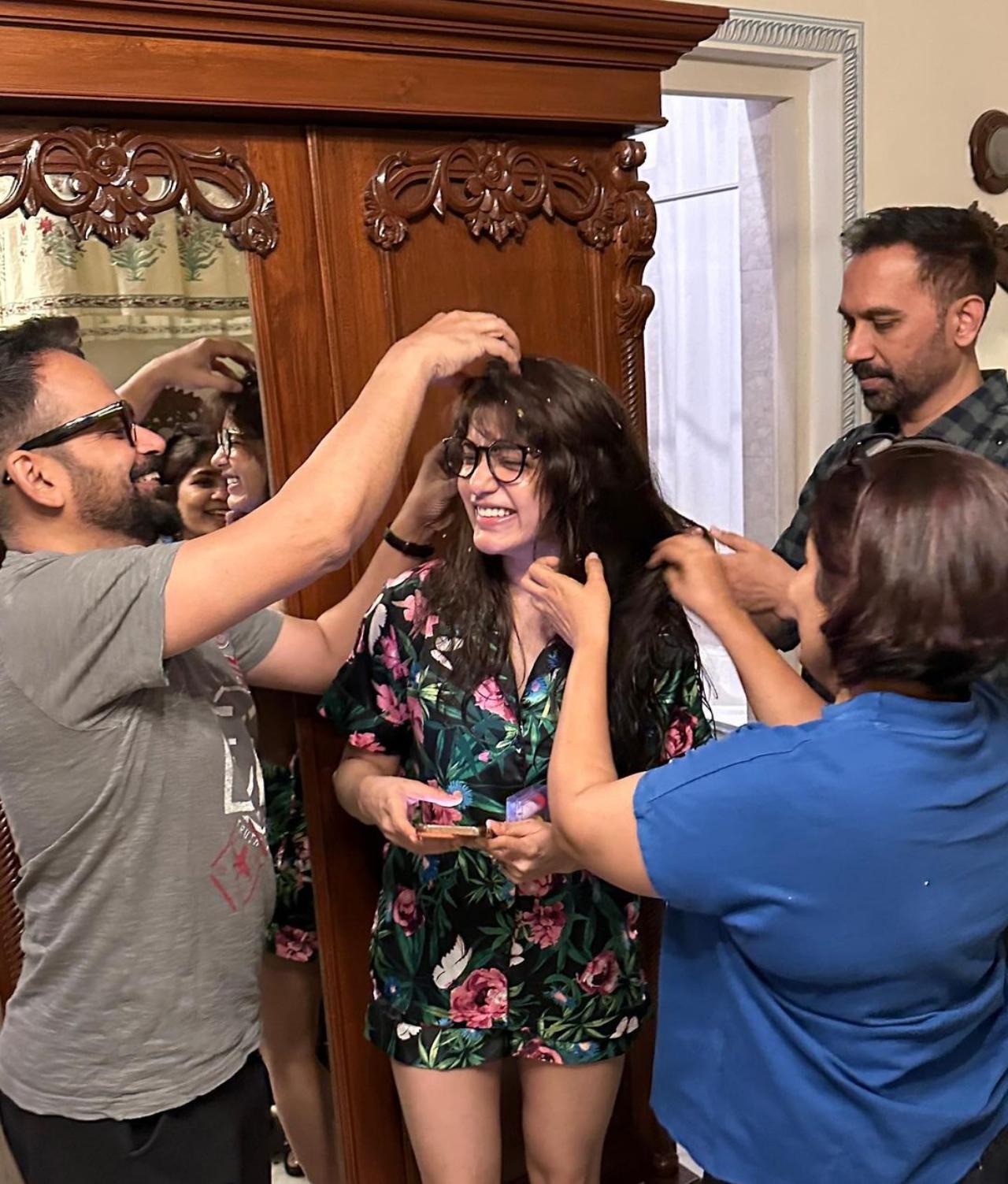 Samantha Ruth Prabhu turned a year older on April 28. Days after her birthday, she took to her social media handle to share pictures of how her 'Citadel' team treated her with a midnight birthday party