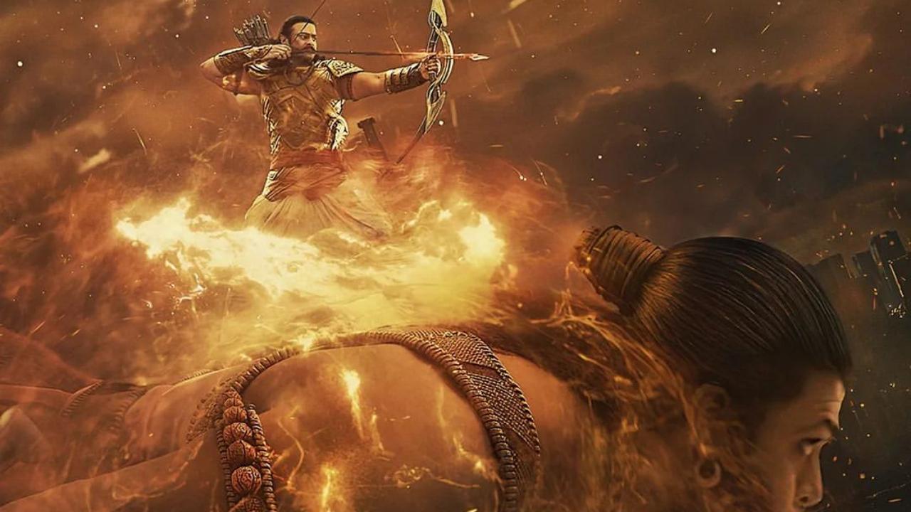 New poster for Adipurush unveiled, Prabhas looks mighty in the role of Raghava